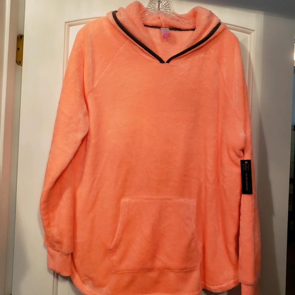NWT-Bright orange slightly fluffy sweatshirt